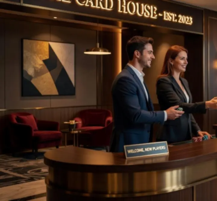 Accueil personnalisé d'un nouveau joueur de poker au Premium Car Shine Hub Lounge