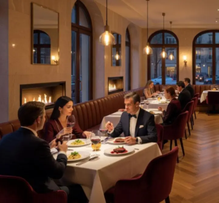 Vue d’ensemble du restaurant et du lounge poker Premium Car Shine Hub Lounge
