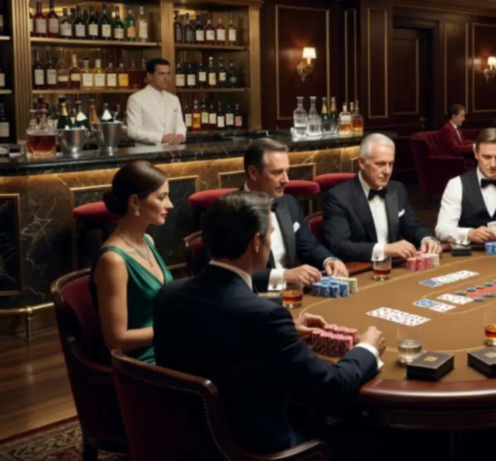 Salle de poker premium avec tables et jetons chez Premium Car Shine Hub Lounge